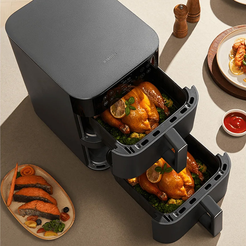 سرخ کن بدون روغن 12 لیتری هوشمند شیائومی مدل Xiaomi Smart Double Stack Air Fryer 12L MAF-DS1201 mester xiaomi