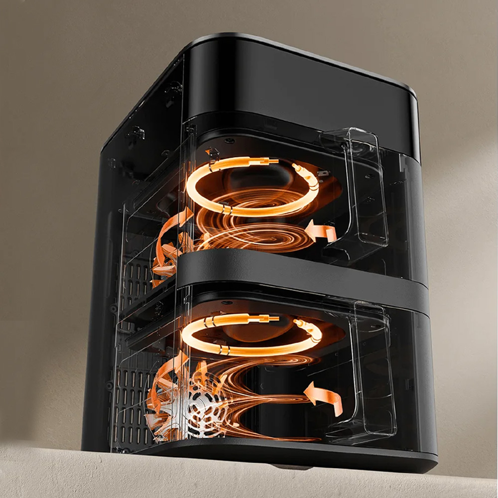 سرخ کن بدون روغن 12 لیتری هوشمند شیائومی مدل Xiaomi Smart Double Stack Air Fryer 12L MAF-DS1201 mester xiaomi