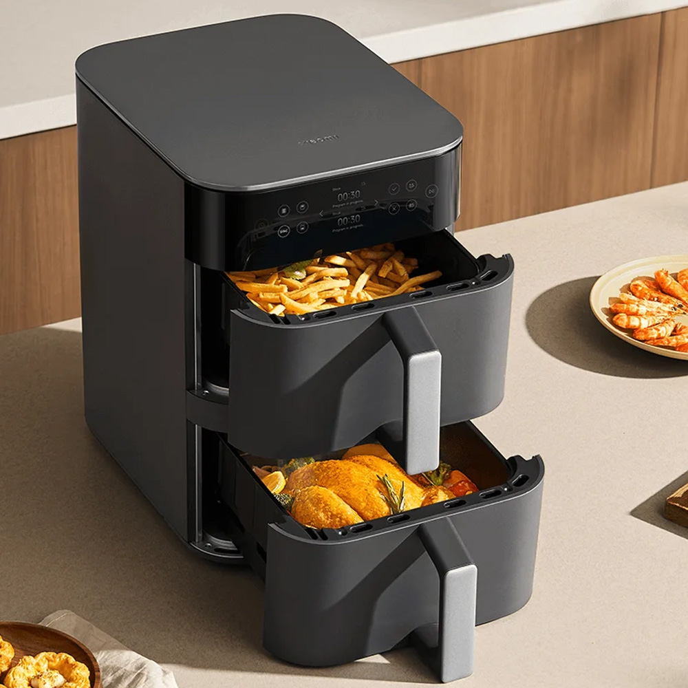 سرخ کن بدون روغن 12 لیتری هوشمند شیائومی مدل Xiaomi Smart Double Stack Air Fryer 12L MAF-DS1201 mester xiaomi