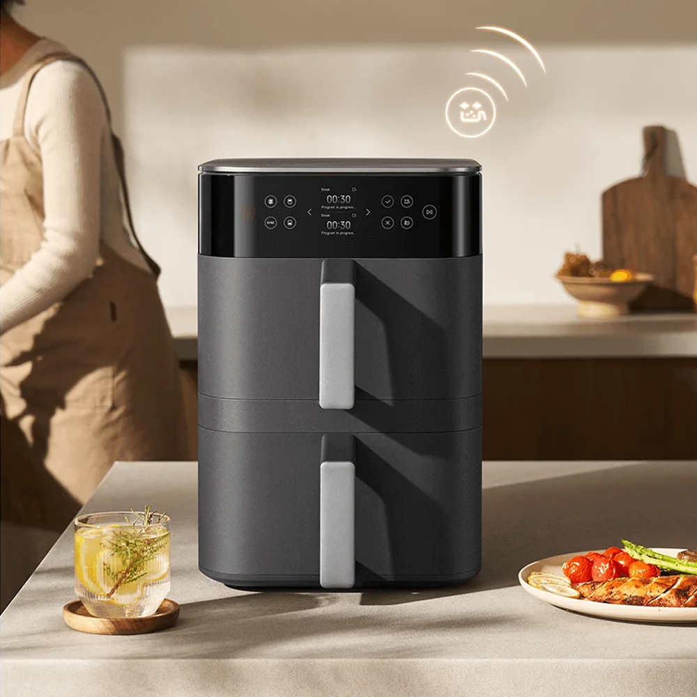 سرخ کن بدون روغن 12 لیتری هوشمند شیائومی مدل Xiaomi Smart Double Stack Air Fryer 12L MAF-DS1201 mester xiaomi