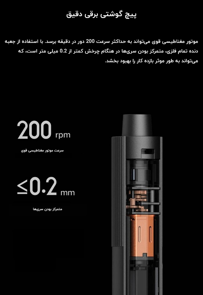 پیچ گوشتی برقی شیائومی 24 عددی Mijia مدل MJDDLSD003QW | ست پیچ گوشتی الکتریکی شارژی 24in1