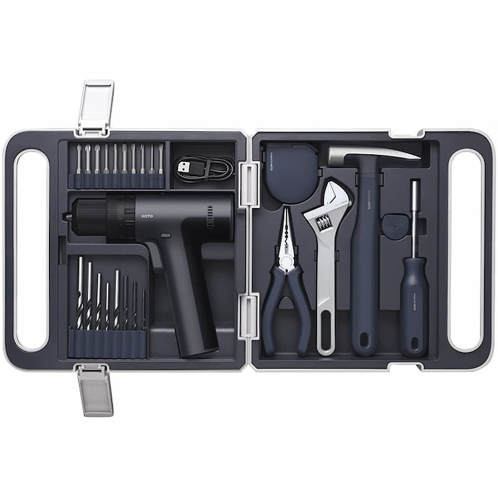 جعبه ابزار و دریل شارژی هوتو شیائومی HOTO 12V Brushless Drill Tool QWDZGJ002 MESTER XIAOMI