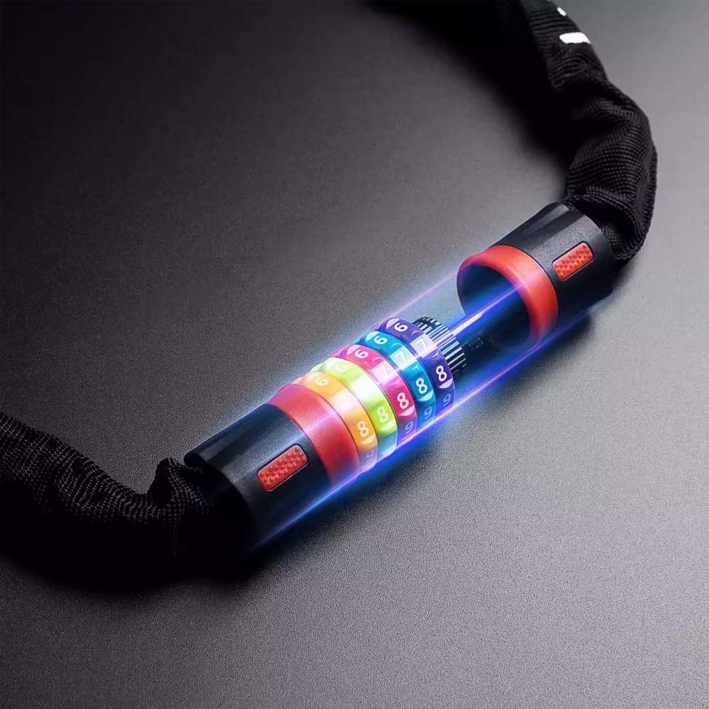 قفل رمزدار دوچرخه رنگین کمانی شیائومی مدل Xiaomi Youpin Lydsto Rainbow Lock Digital Chain Rope Bicycle mester xiaomi