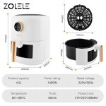سرخ کن بدون روغن (هواپز) 4.5 لیتری Air fryer Zolele ZA004 mester xiaomi