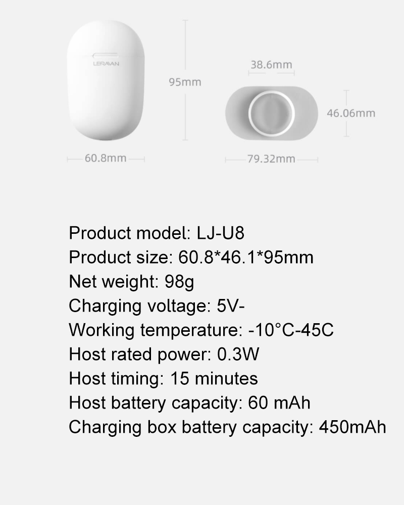ماساژور برچسبی شیائومی Youpin Leravan LF-U8 Magic Body Massage Sticker with Charging Case mester xiaomi