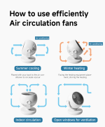 پنکه رومیزی شیائومی مدل Lydsto desktop circulation fan XD-ZMXHS01 mester xiaomi