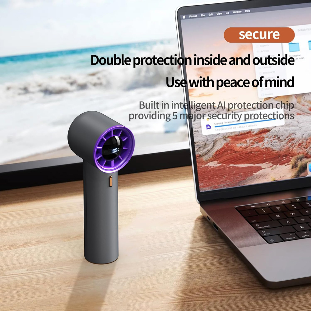 پنکه شارژی دستی مدل Handheld mini fan F368 mester xiaomi