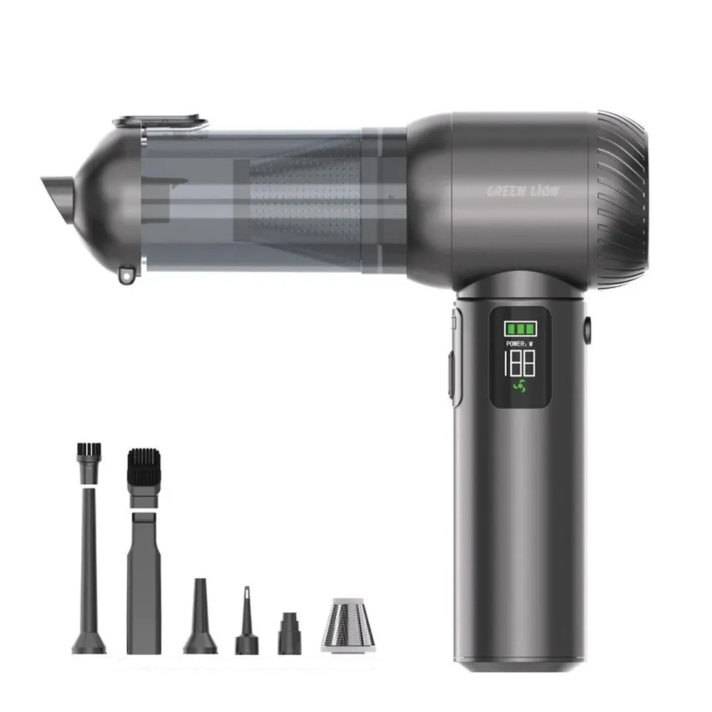 جاروشارژی و دمنده (جت فن) خودرو گرین لاین مدل Green Lion Multi Force Vacuum Air Blower Air Duster GB-286X mester xiaomi