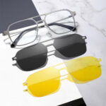 عینک کلاسیک 3 حالته برتا مدل Bertha Glasses With Accesories 8601 mester xiaomi
